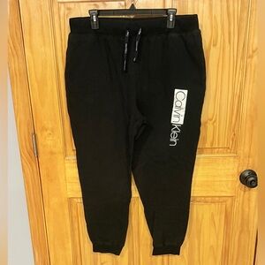 Calvin Klein Black Joggers with White Logo